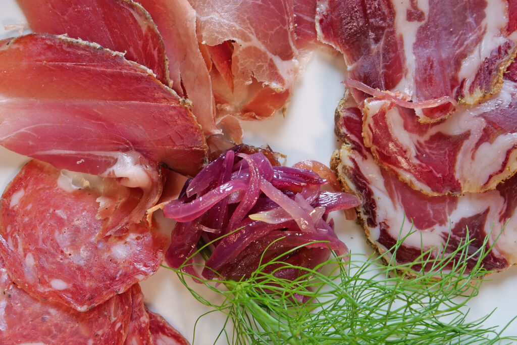Selection of cold cuts of the region